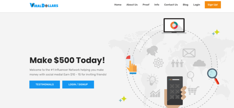Viral Dollars website