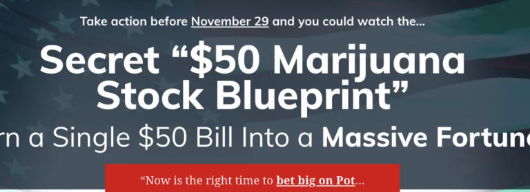 $50 marijuana stock blueprint headline