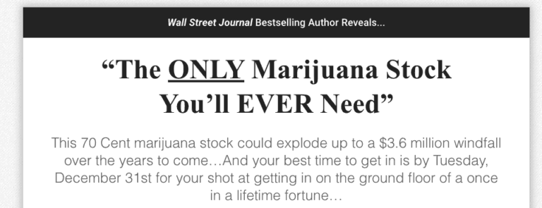 the only marijuana stock you'll ever need