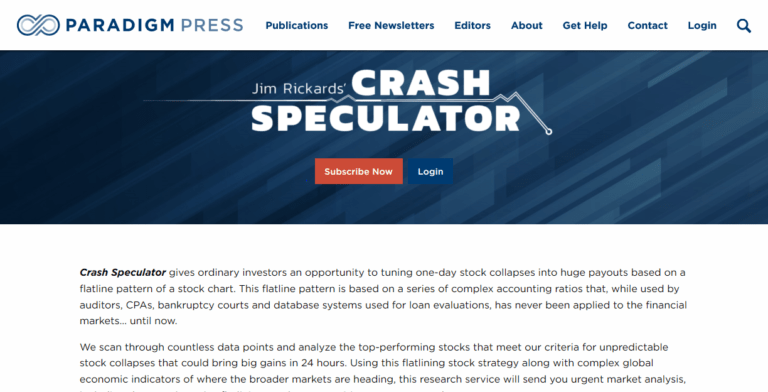 Jim Rickards' Crash Speculator