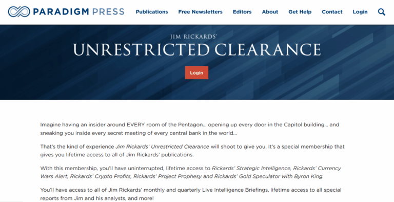 Jim Rickards' Unrestricted Clearance