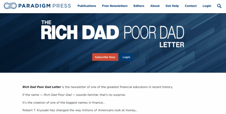 Rich Dad Poor Dad Letter