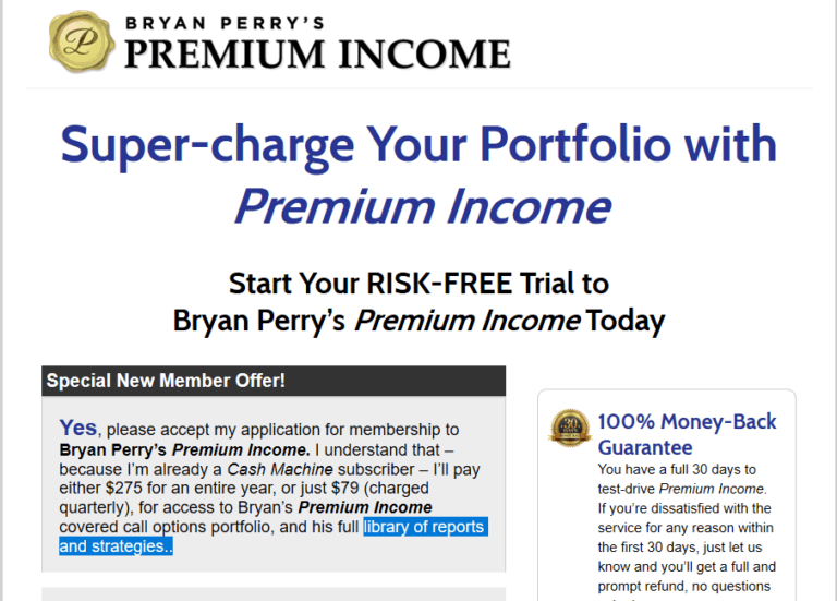 Bryan Perry's Premium Income [Unbiased Review] 1