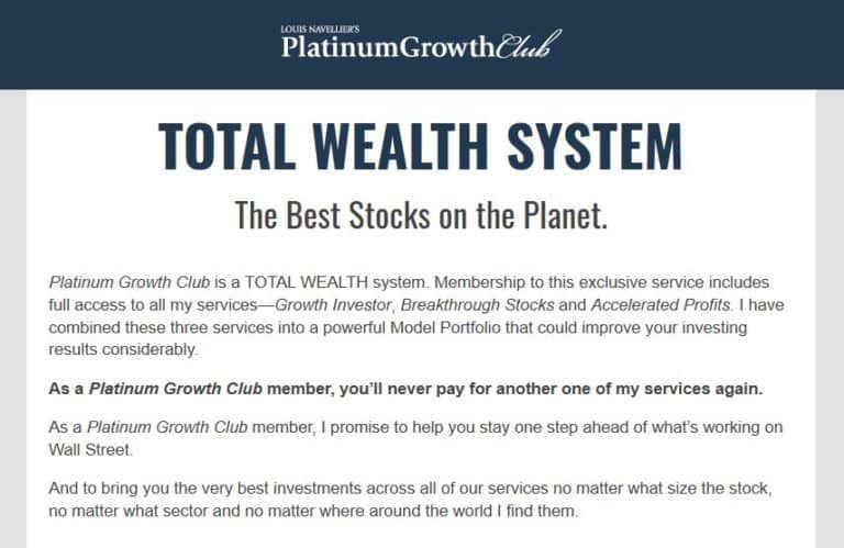 Louis Navellier's Platinum Growth Club