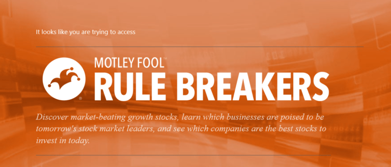 Motley Fool Rule Breakers