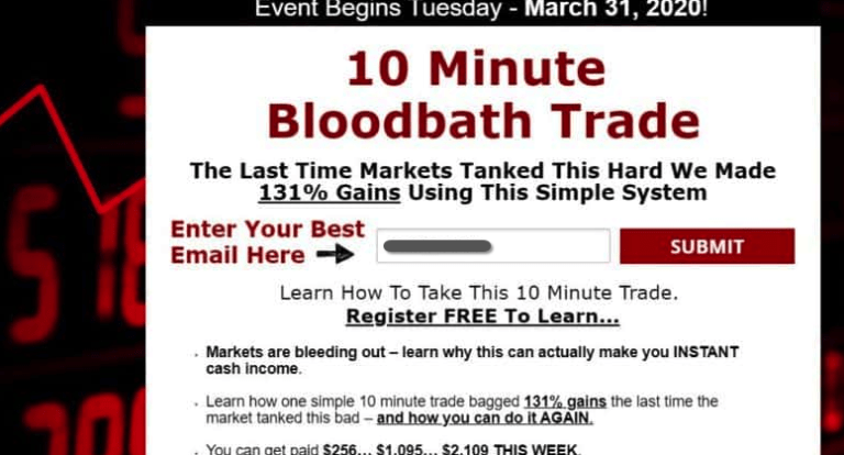 10 minute bloodbath trade event