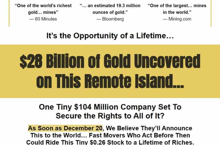 $28 Billion Of Gold Uncovered on This Remote Island by Mike Burnick (Hard Asset Profits)