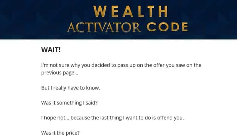 The Wealth Activator Code
