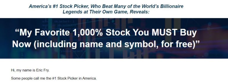 My Favorite 1,000% Stock You Must Buy Now by Eric Fry