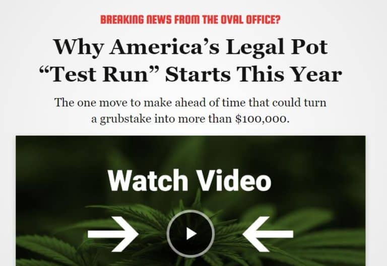 Why America’s Legal Pot “Test Run” Starts This Year (Teeka Tiwari)