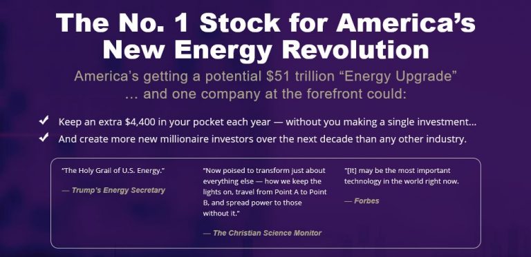 No.1 Stock For America’s New Energy Revolution