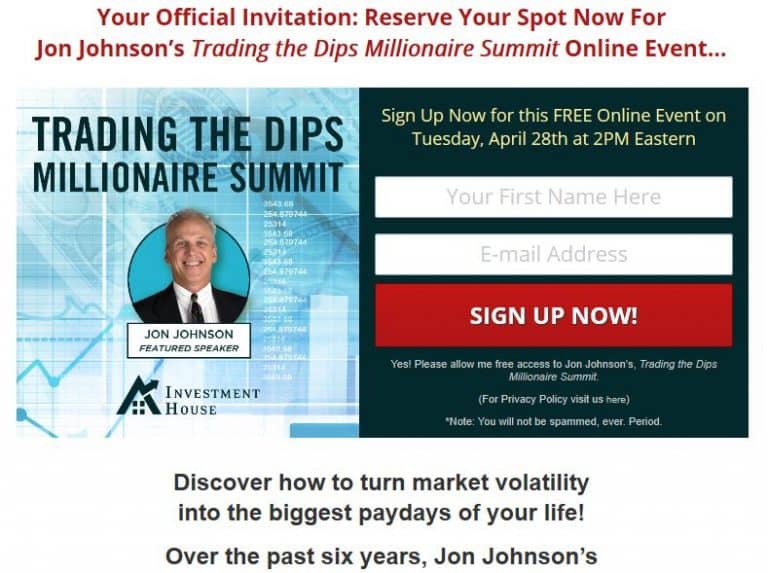 Trading The Dips Millionaire Summit