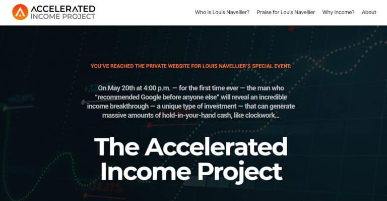 Accelerated Income Project by Louis Navellier