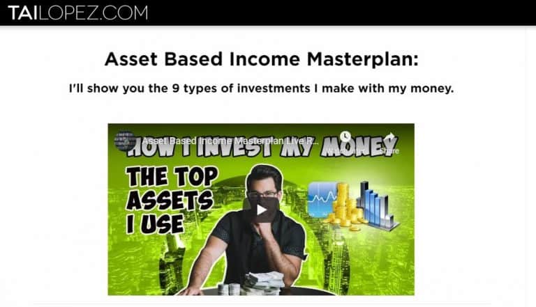 Tai Lopez Asset Based Income Masterplan