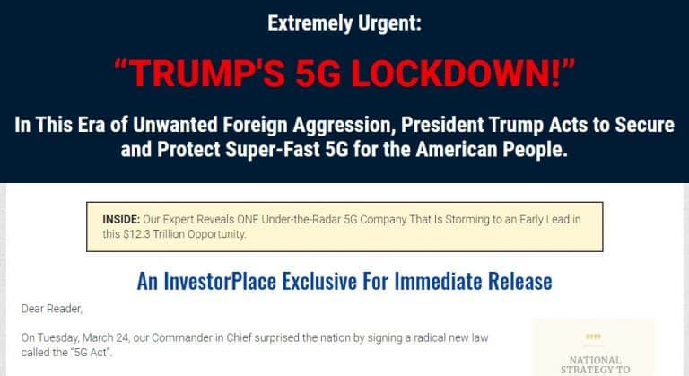 "Trump's 5G Lockdown" pitch by Louis Navellier Legit? 22