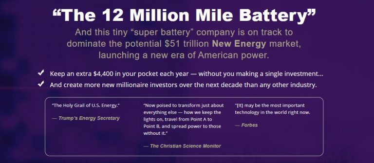 What Is "The 12 Million Mile Battery" Stock? [Paul Mampilly Pitch] 8