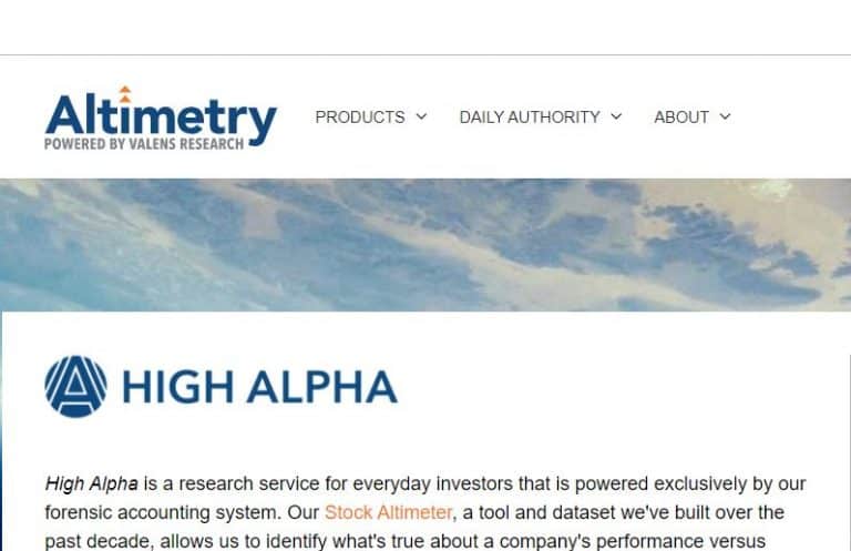 Altimetry's High Alpha