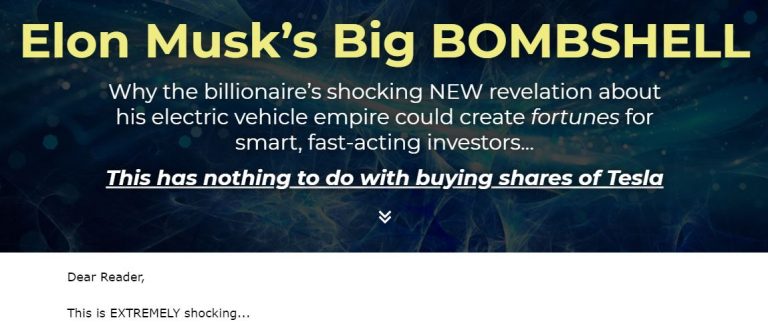 Elon Musk’s Big Bombshell