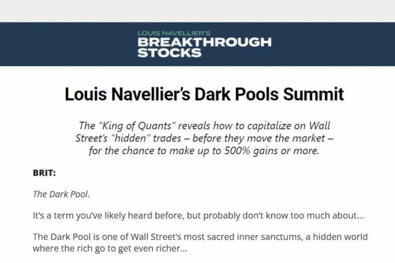 Louis Navellier's Dark Pools Summit