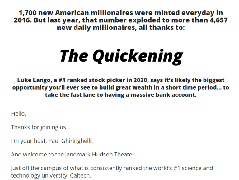 Luke Lango The Quickening