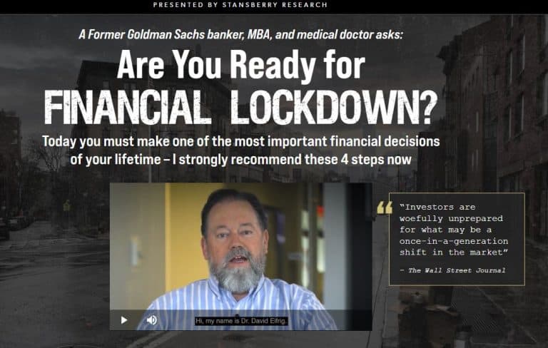 Dr. David Eifrig Financial Lockdown Prediction