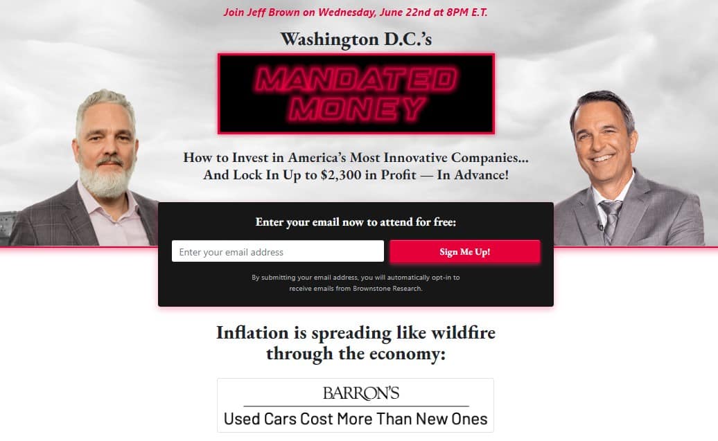 Jeff Brown’s Mandated Money