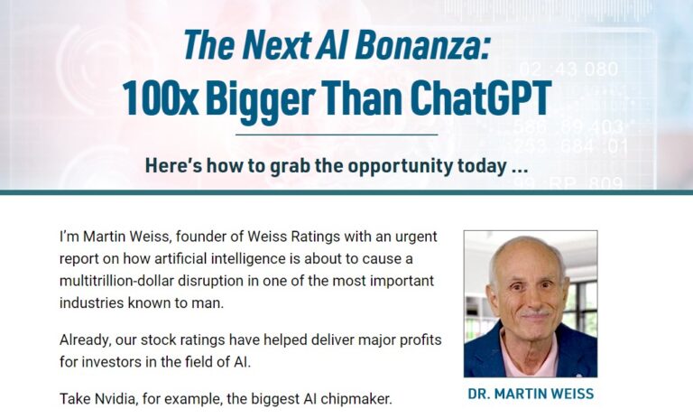 Martin Weiss Next AI Bonanza Prediction